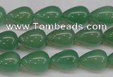 CAJ632 15.5 inches 10*14mm teardrop green aventurine beads