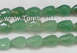 CAJ638 15.5 inches 8*10mm faceted teardrop green aventurine beads