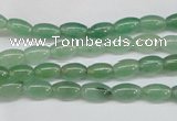 CAJ641 15.5 inches 5*8mm rice green aventurine beads