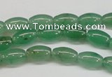 CAJ642 15.5 inches 6*9mm rice green aventurine beads