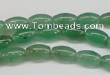 CAJ642 15.5 inches 6*9mm rice green aventurine beads