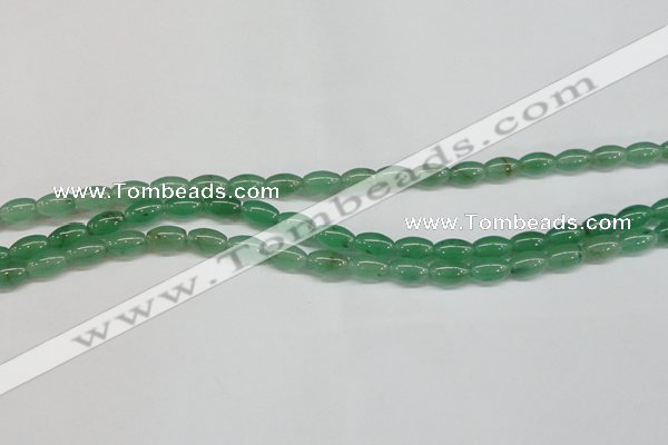 CAJ642 15.5 inches 6*9mm rice green aventurine beads