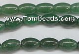 CAJ644 15.5 inches 8*12mm rice green aventurine beads