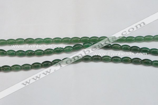 CAJ644 15.5 inches 8*12mm rice green aventurine beads