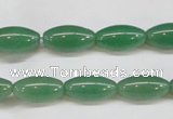 CAJ646 15.5 inches 8*16mm rice green aventurine beads