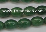 CAJ647 15.5 inches 10*14mm rice green aventurine beads