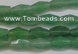 CAJ651 15.5 inches 8*12mm hexahedron green aventurine beads