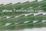 CAJ660 15.5 inches 8*10mm cone green aventurine beads