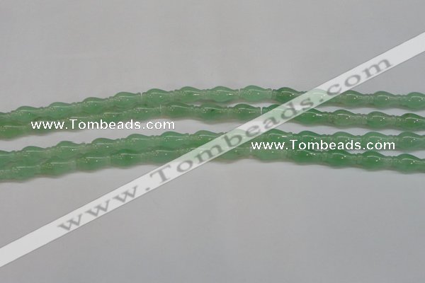 CAJ662 15.5 inches 7*14mm vase-shaped green aventurine beads