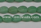 CAJ665 15.5 inches 8*12mm twisted rice green aventurine beads