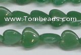 CAJ686 15.5 inches 14*14mm heart green aventurine beads