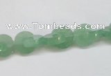 CAJ692 15.5 inches 3*10mm curved moon green aventurine beads