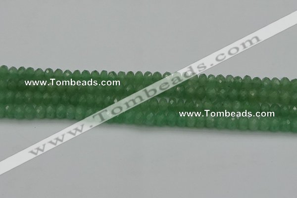 CAJ702 15.5 inches 5*8mm faceted rondelle green aventurine beads