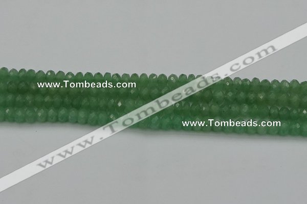 CAJ703 15.5 inches 6*10mm faceted rondelle green aventurine beads