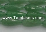 CAJ706 15.5 inches 8*20mm faceted teardrop green aventurine beads