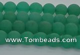 CAJ711 15.5 inches 6mm round matte green aventurine beads