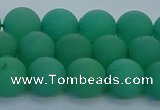 CAJ713 15.5 inches 10mm round matte green aventurine beads