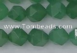 CAJ733 15.5 inches 10mm faceted nuggets green aventurine beads