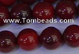 CAJ754 15.5 inches 12mm round apple jasper beads wholesale