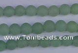 CAJ801 15.5 inches 6mm round matte green aventurine beads wholesale