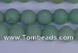 CAJ803 15.5 inches 10mm round matte green aventurine beads wholesale