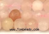 CAJ820 15 inches 6mm faceted round pink aventurine beads