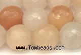 CAJ821 15 inches 8mm faceted round pink aventurine beads