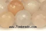 CAJ822 15 inches 10mm faceted round pink aventurine beads