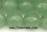 CAJ832 15 inches 10mm faceted round green aventurine beads