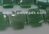 CAJ88 15.5 inches 20*20mm cross green aventurine beads wholesale