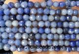 CAJ894 15 inches 6mm faceted round blue aventurine beads wholesale