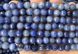 CAJ895 15 inches 8mm faceted round blue aventurine beads wholesale