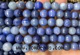 CAJ896 15 inches 10mm faceted round blue aventurine beads wholesale