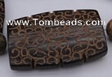 CAL20 14.5 inches 42*59mm carved flat drum agalmatolite beads