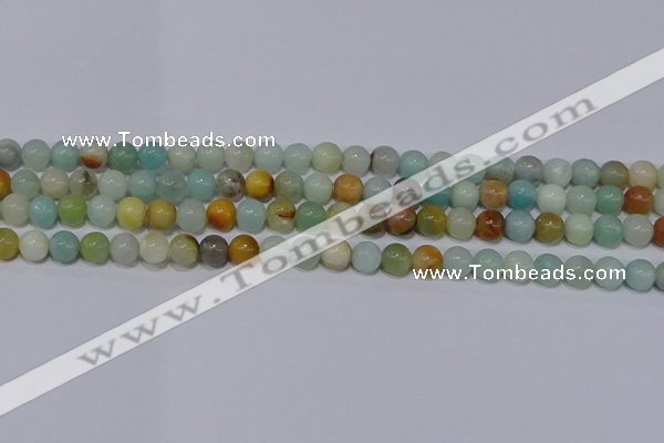 CAM02 6mm round mixed color natural amazonite beads Wholesale