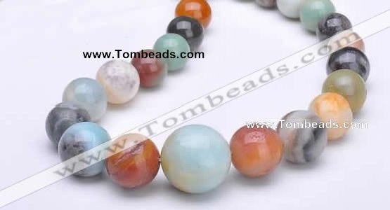 CAM08 15.5 inches round different sizes natural amazonite beads