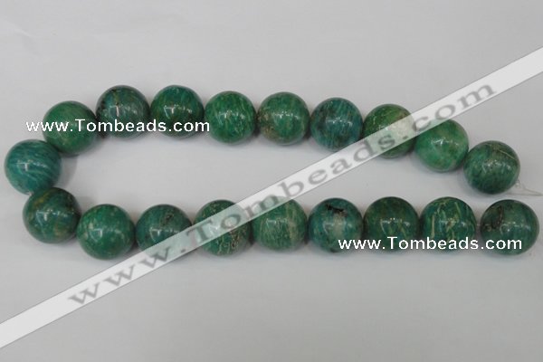 CAM1008 15.5 inches 20mm round natural Russian amazonite beads