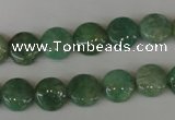 CAM1015 15.5 inches 10mm flat round natural Russian amazonite beads