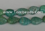 CAM1024 15.5 inches 10*13mm flat teardrop natural Russian amazonite beads