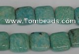 CAM1027 15.5 inches 14*14mm square natural Russian amazonite beads