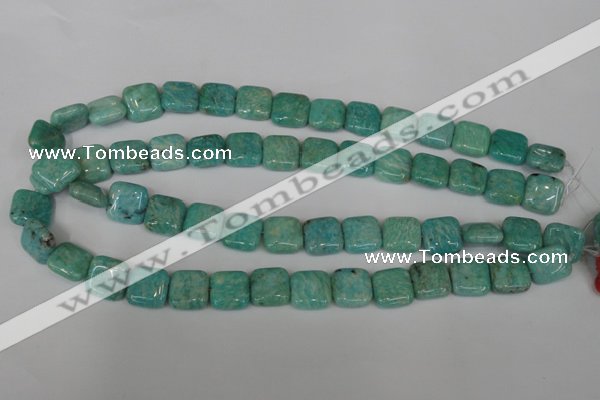 CAM1027 15.5 inches 14*14mm square natural Russian amazonite beads