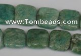 CAM1028 15.5 inches 16*16mm square natural Russian amazonite beads