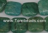 CAM1029 15.5 inches 18*18mm square natural Russian amazonite beads