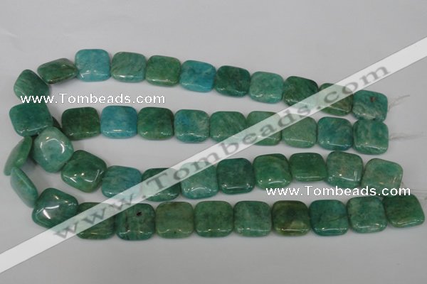 CAM1029 15.5 inches 18*18mm square natural Russian amazonite beads