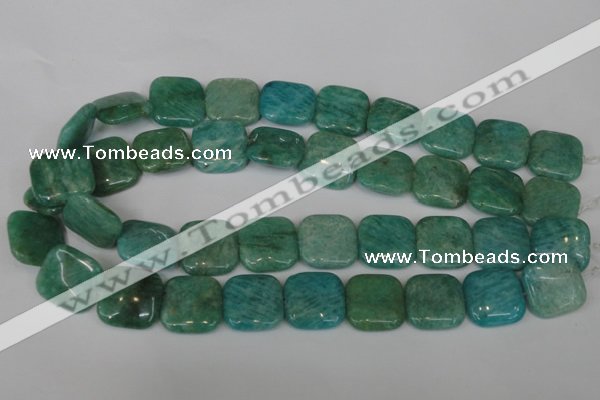 CAM1030 15.5 inches 20*20mm square natural Russian amazonite beads