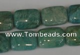 CAM1032 15.5 inches 13*18mm rectangle natural Russian amazonite beads