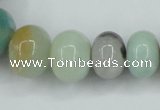 CAM106 15.5 inches multi-size rondelle amazonite gemstone beads