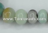 CAM106 15.5 inches multi-size rondelle amazonite gemstone beads