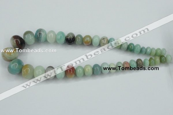 CAM106 15.5 inches multi-size rondelle amazonite gemstone beads