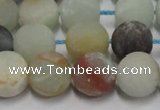 CAM1102 15.5 inches 8mm round matte amazonite beads wholesale